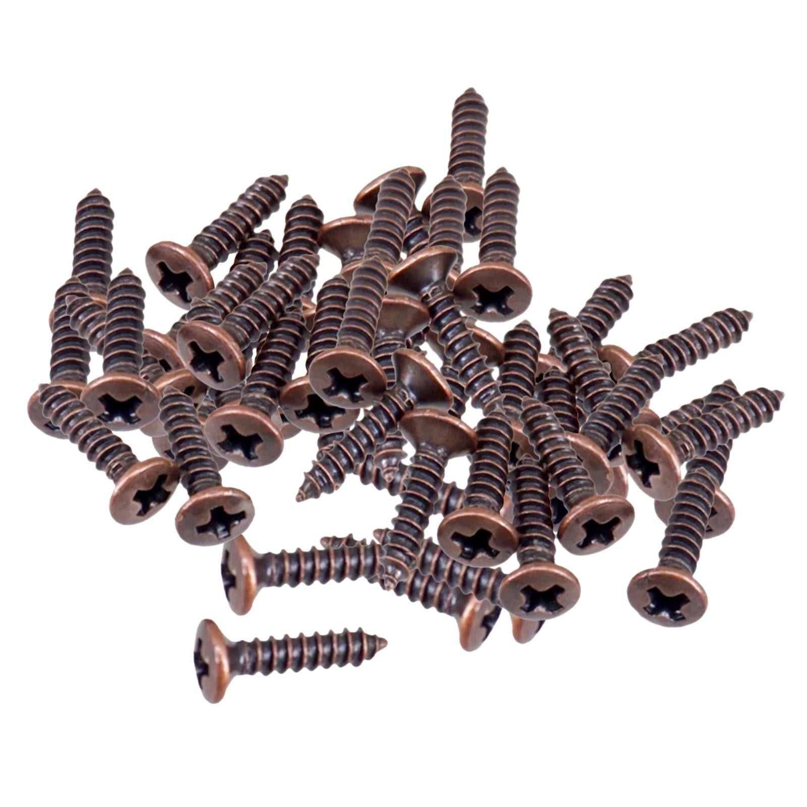 50x Pickguard Mounting Screws for ST SQ Replacement Parts Copper 2.5x12mm