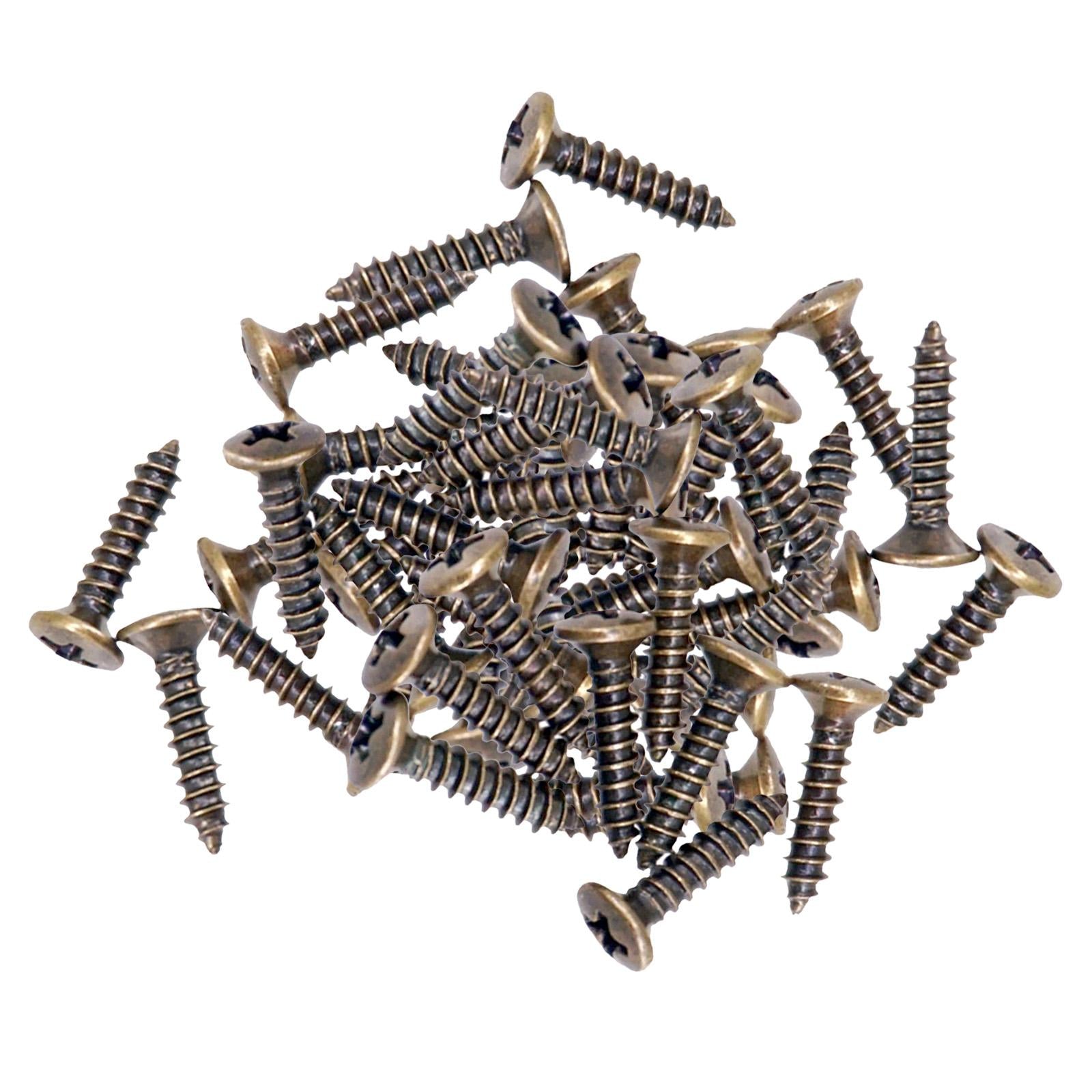 50x Pickguard Mounting Screws for ST SQ Replacement Parts Bronze 2.5x12mm