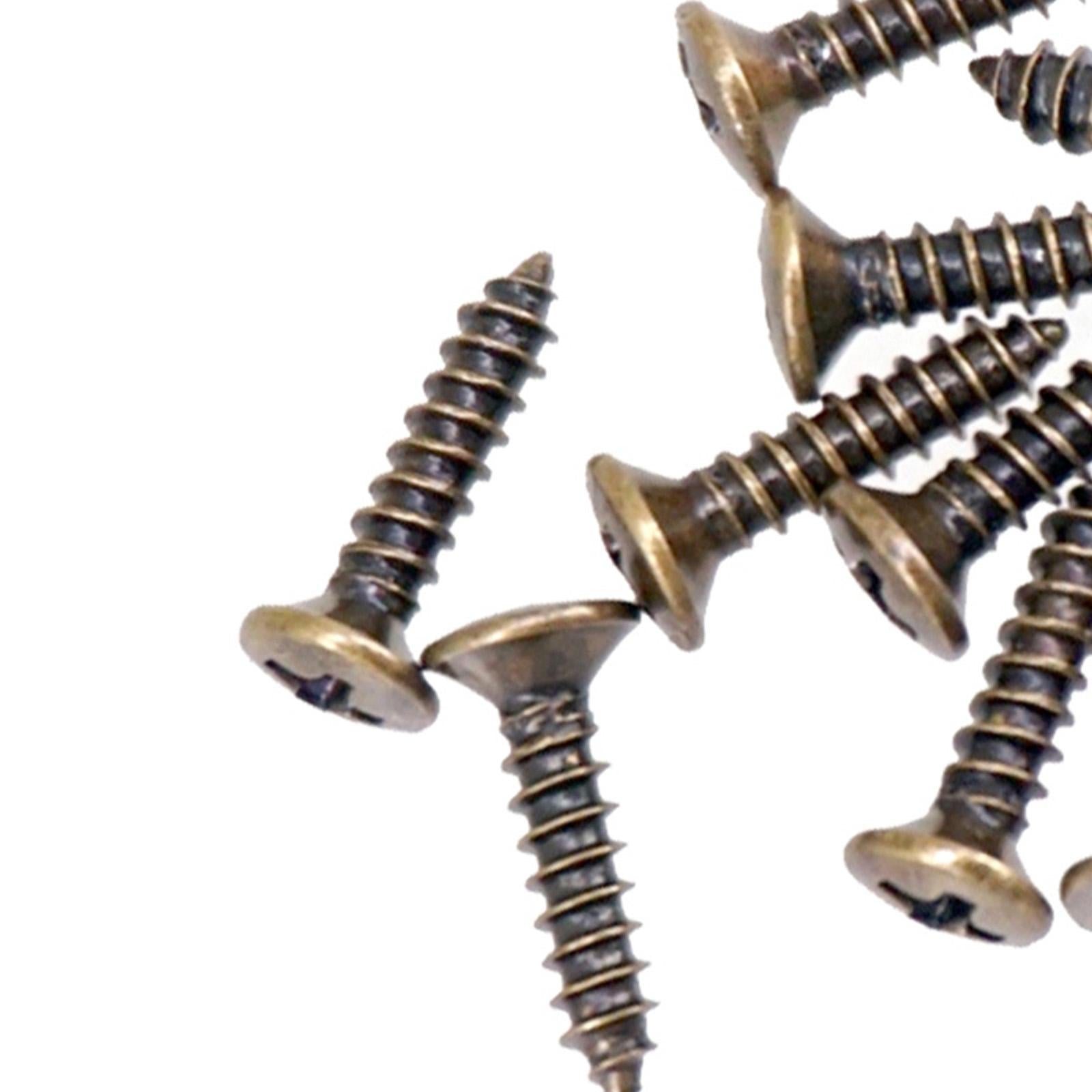 50x Pickguard Mounting Screws for ST SQ Replacement Parts Bronze 2.5x12mm