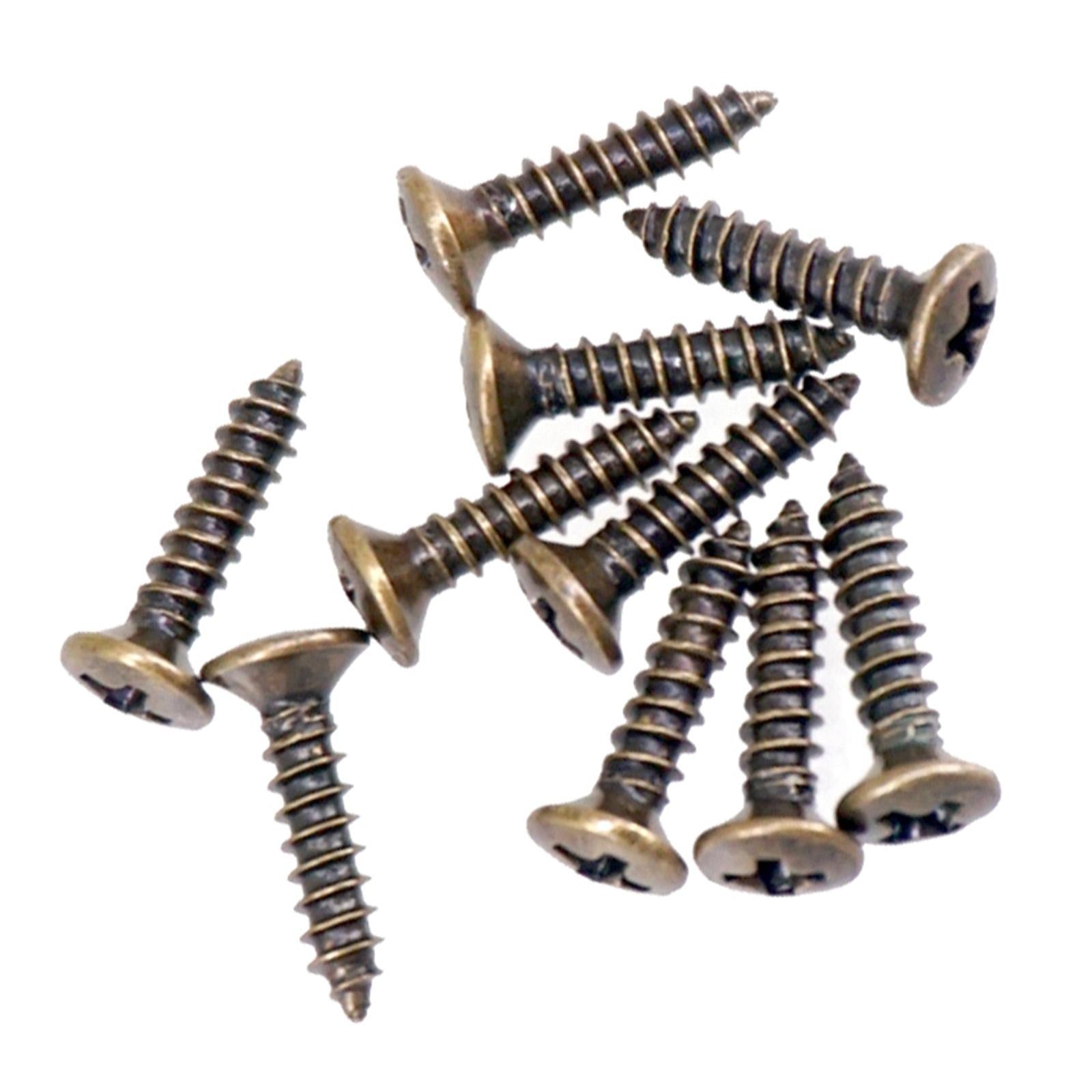 50x Pickguard Mounting Screws for ST SQ Replacement Parts Bronze 2.5x12mm