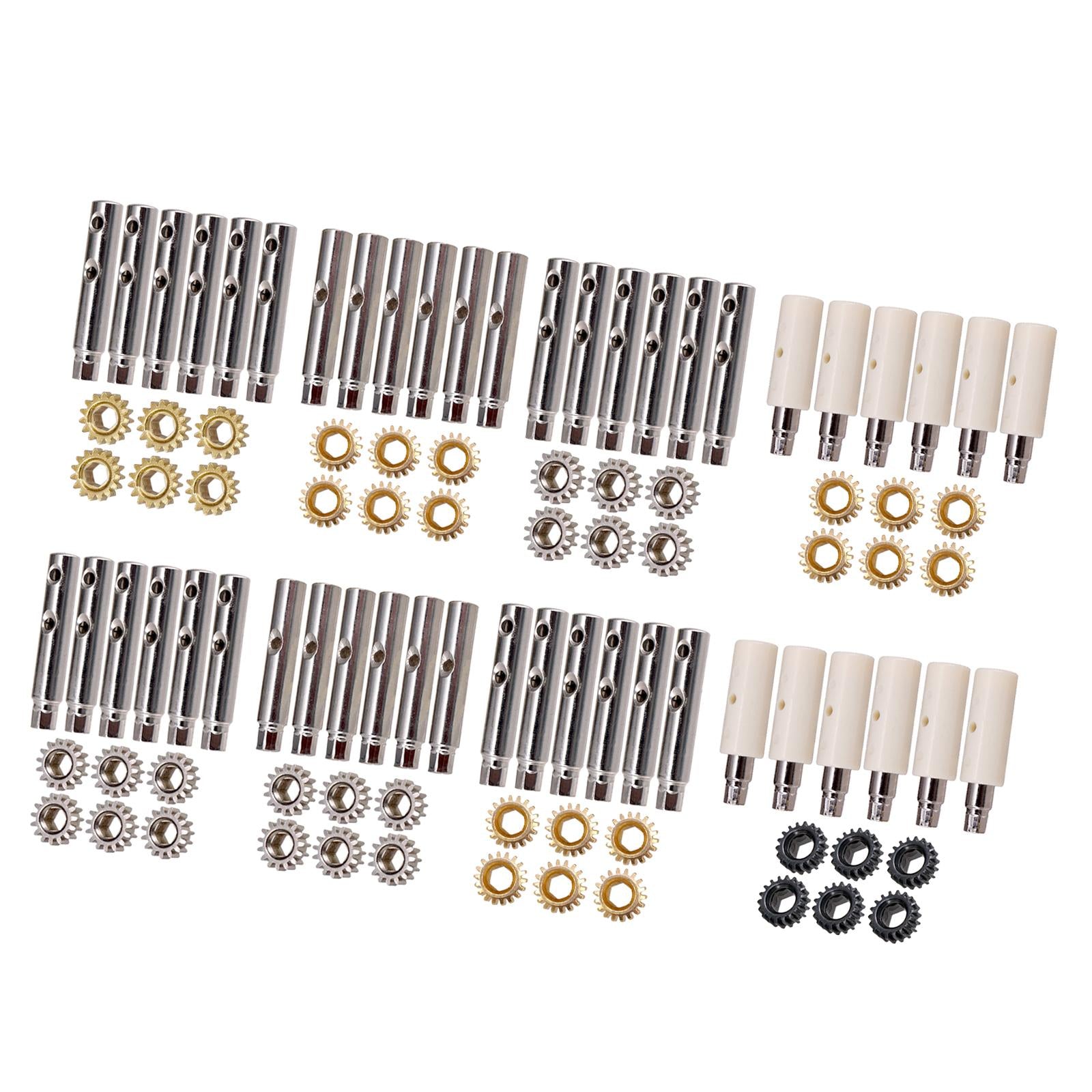 6Pcs Guitar Tuning Pegs Tuners Machine Heads Gear and Pins Parts Style1