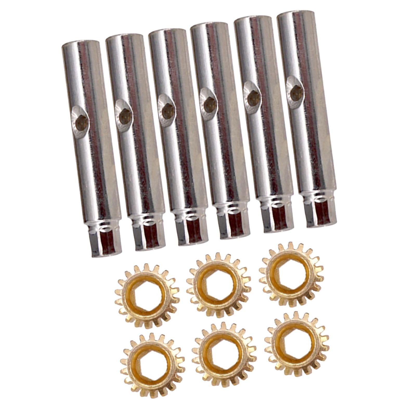 6Pcs Guitar Tuning Pegs Tuners Machine Heads Gear and Pins Parts Style3