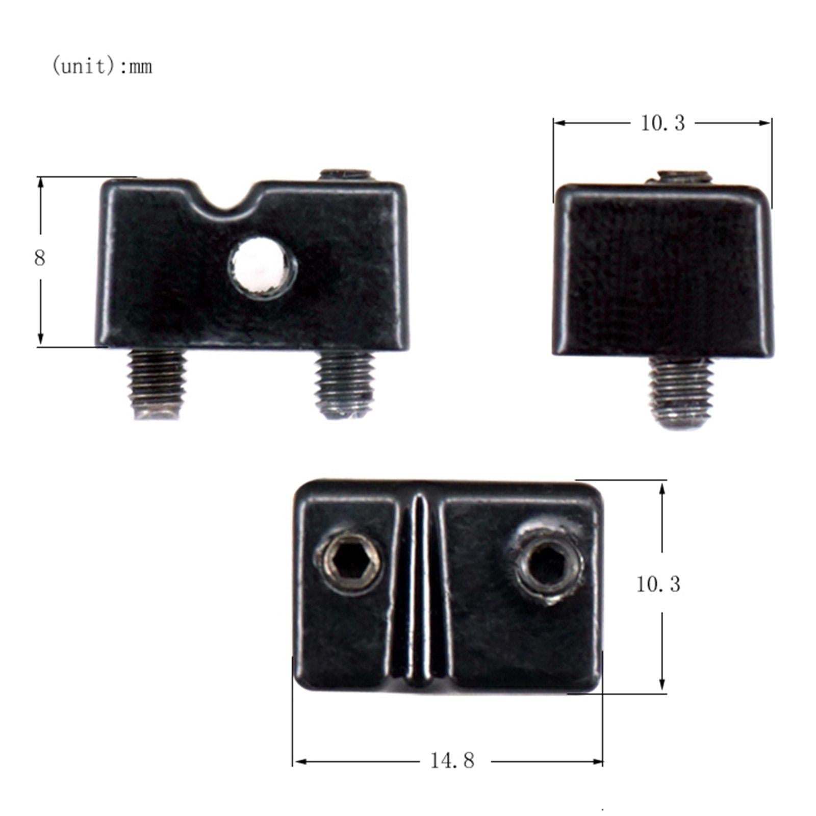 5pcs Zinc Alloy Saddle String Bridge for Bass Instrument Accessories Silver