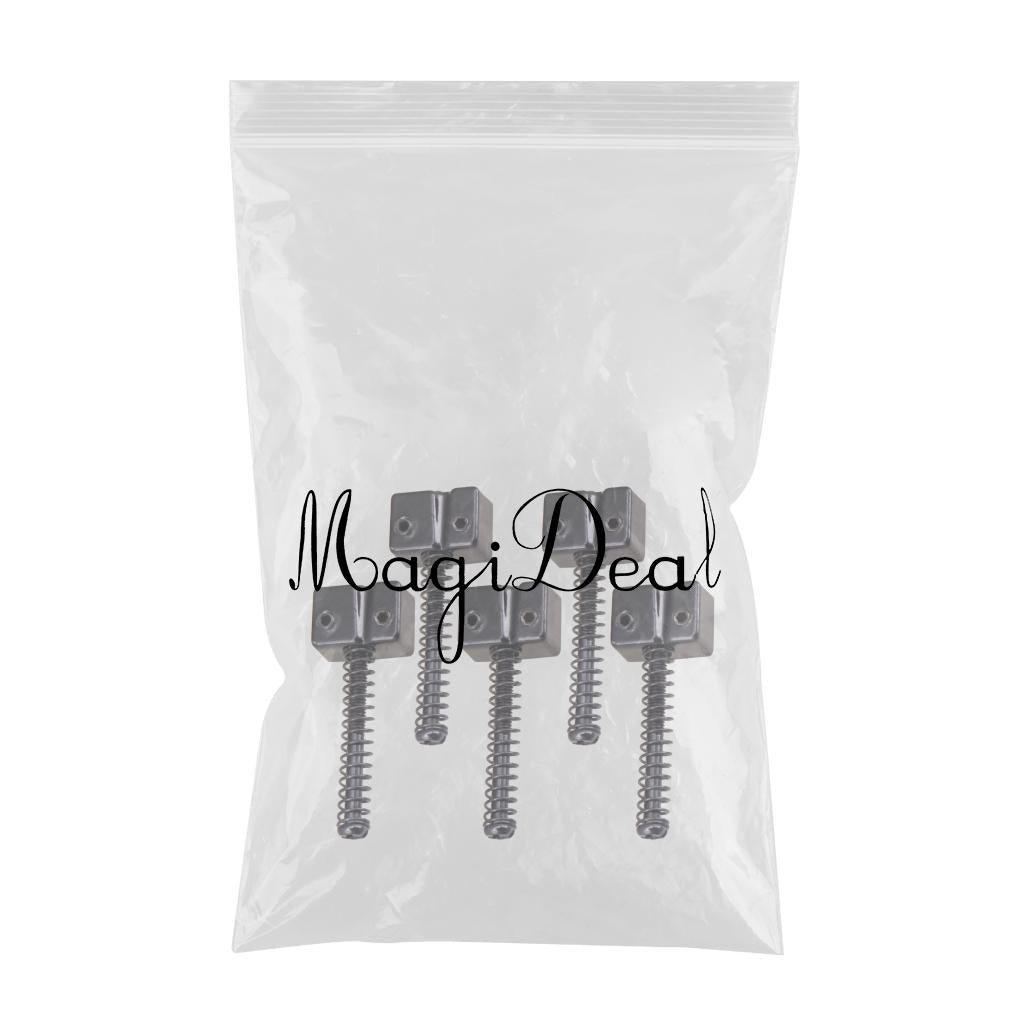 5pcs Zinc Alloy Saddle String Bridge for Bass Instrument Accessories Black