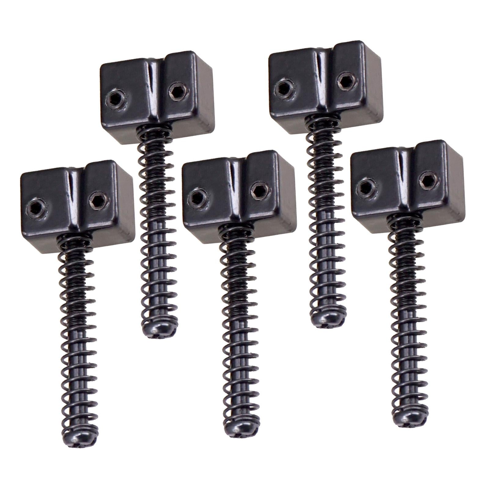5pcs Zinc Alloy Saddle String Bridge for Bass Instrument Accessories Black
