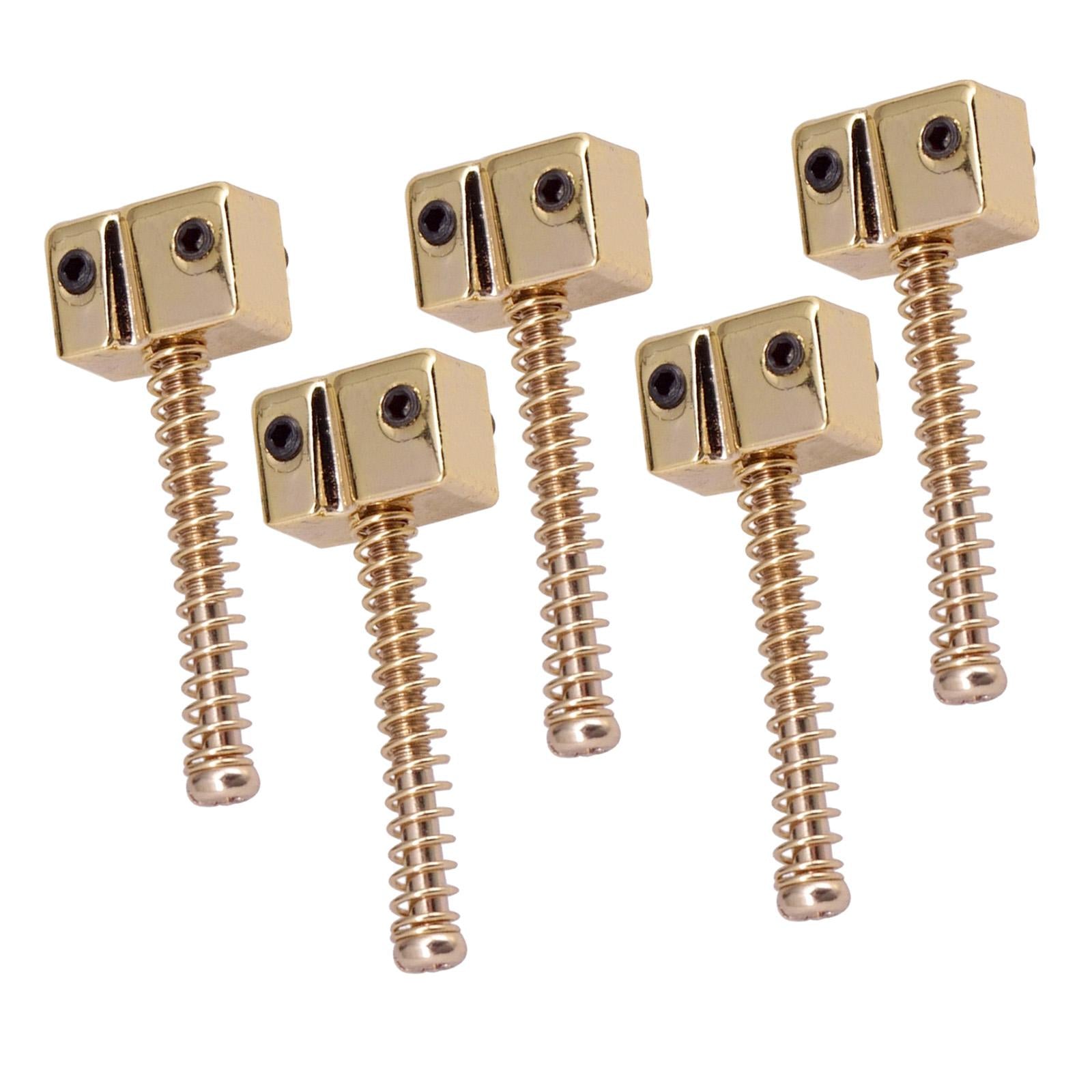 5pcs Zinc Alloy Saddle String Bridge for Bass Instrument Accessories Gold