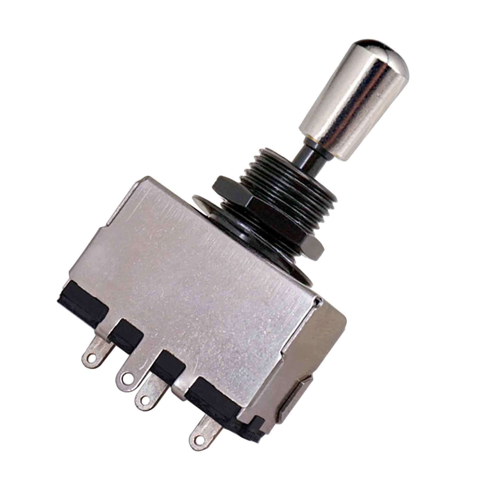 3 Way Pickup Selector Tone Switch Copper Knob Electric Guitar Parts Silver