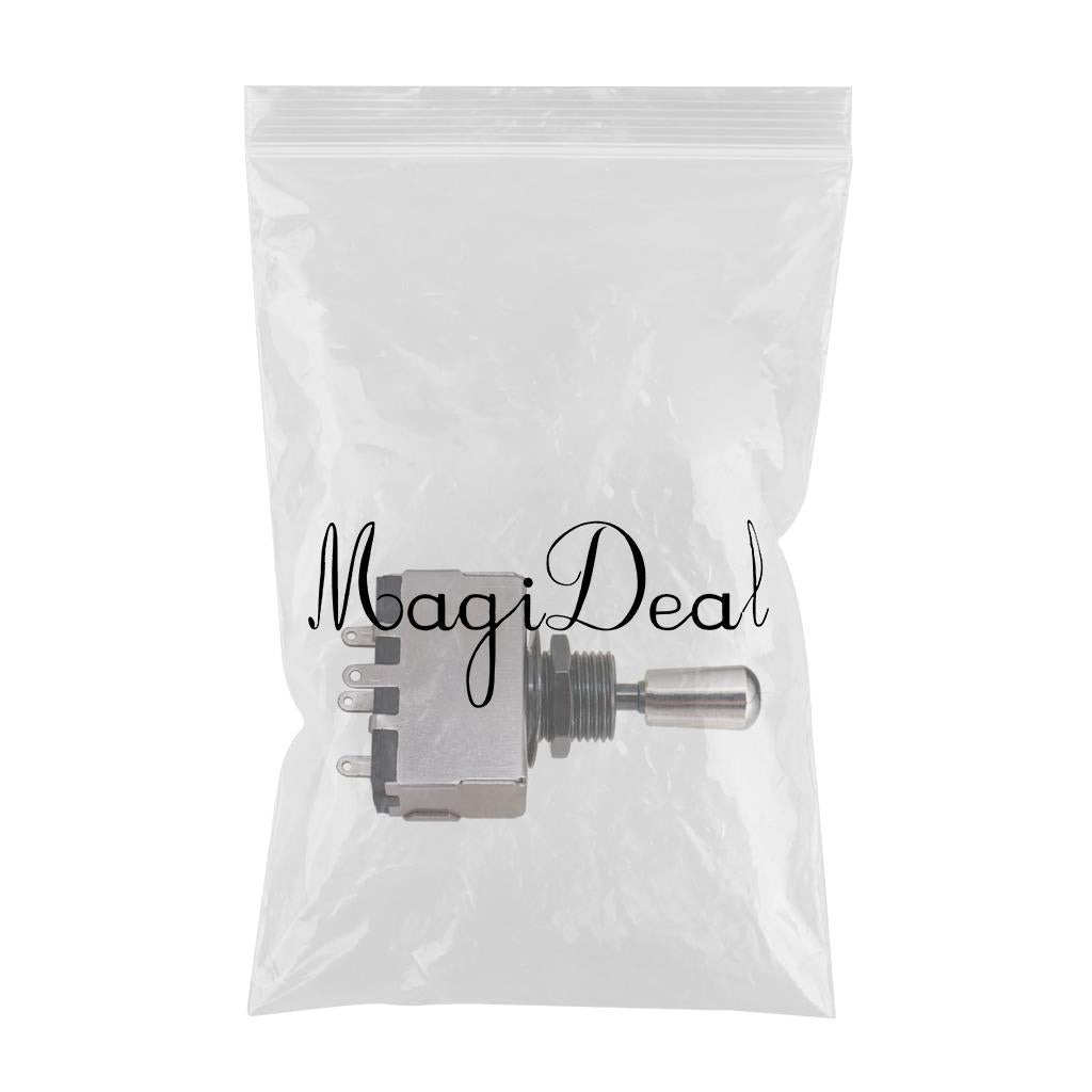 3 Way Pickup Selector Tone Switch Copper Knob Electric Guitar Parts Silver