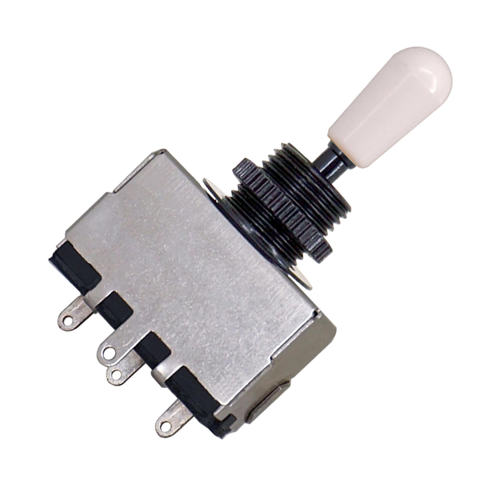 3 Way Pickup Selector Tone Switch Copper Knob Electric Guitar Parts White