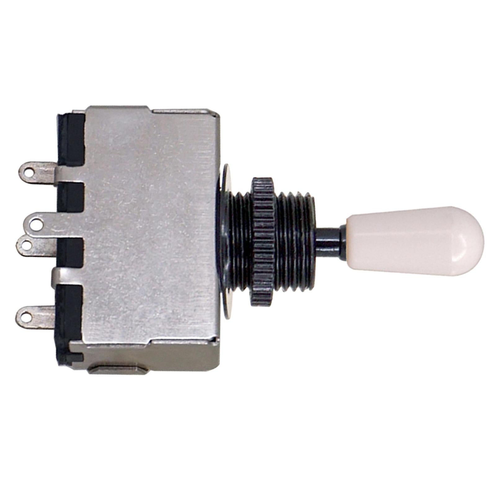 3 Way Pickup Selector Tone Switch Copper Knob Electric Guitar Parts White