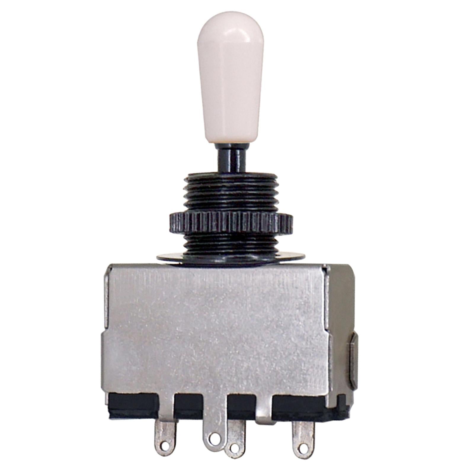 3 Way Pickup Selector Tone Switch Copper Knob Electric Guitar Parts White