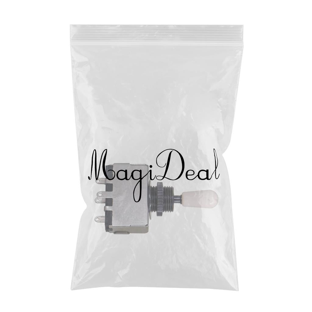 3 Way Pickup Selector Tone Switch Copper Knob Electric Guitar Parts White
