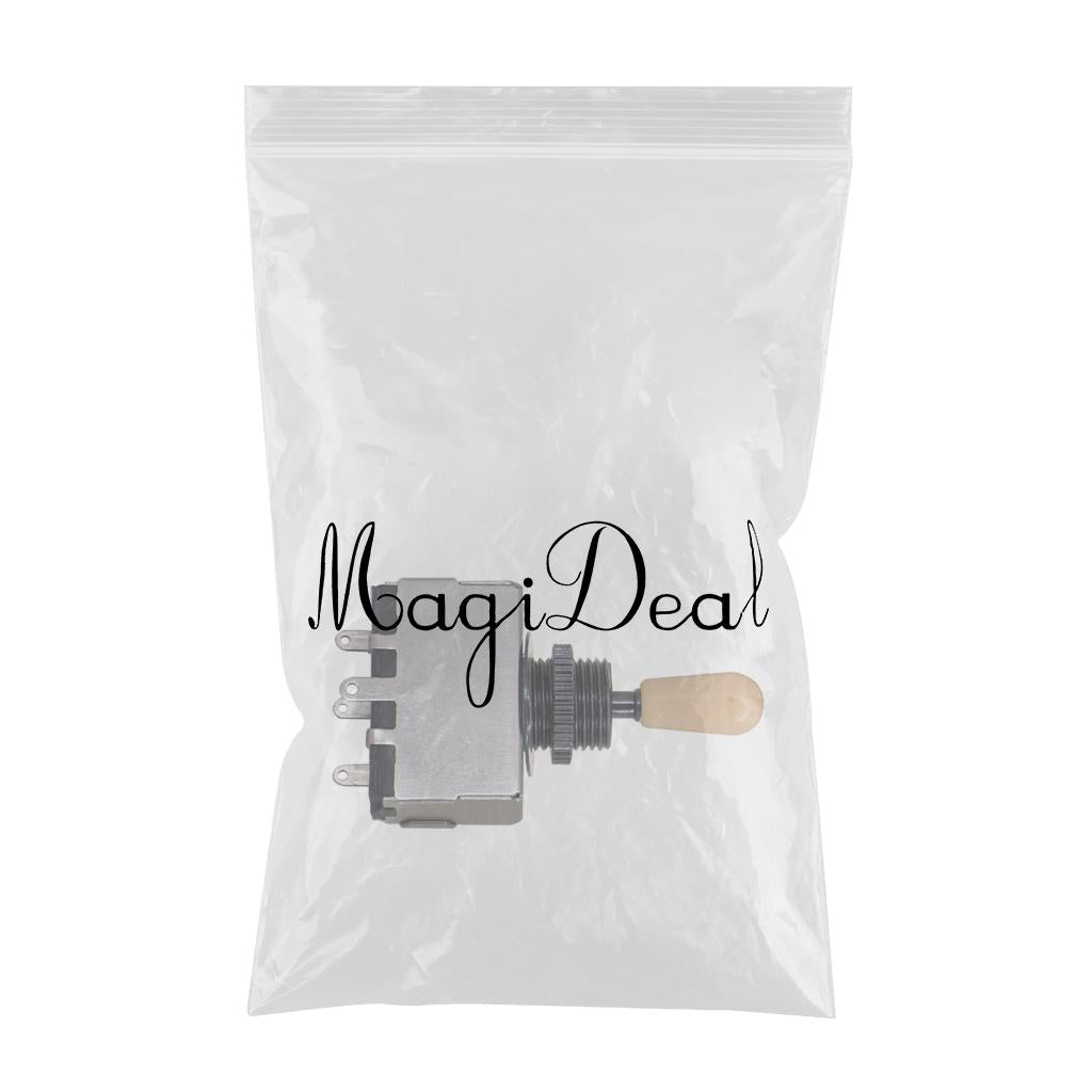 3 Way Pickup Selector Tone Switch Copper Knob Electric Guitar Parts Yellow