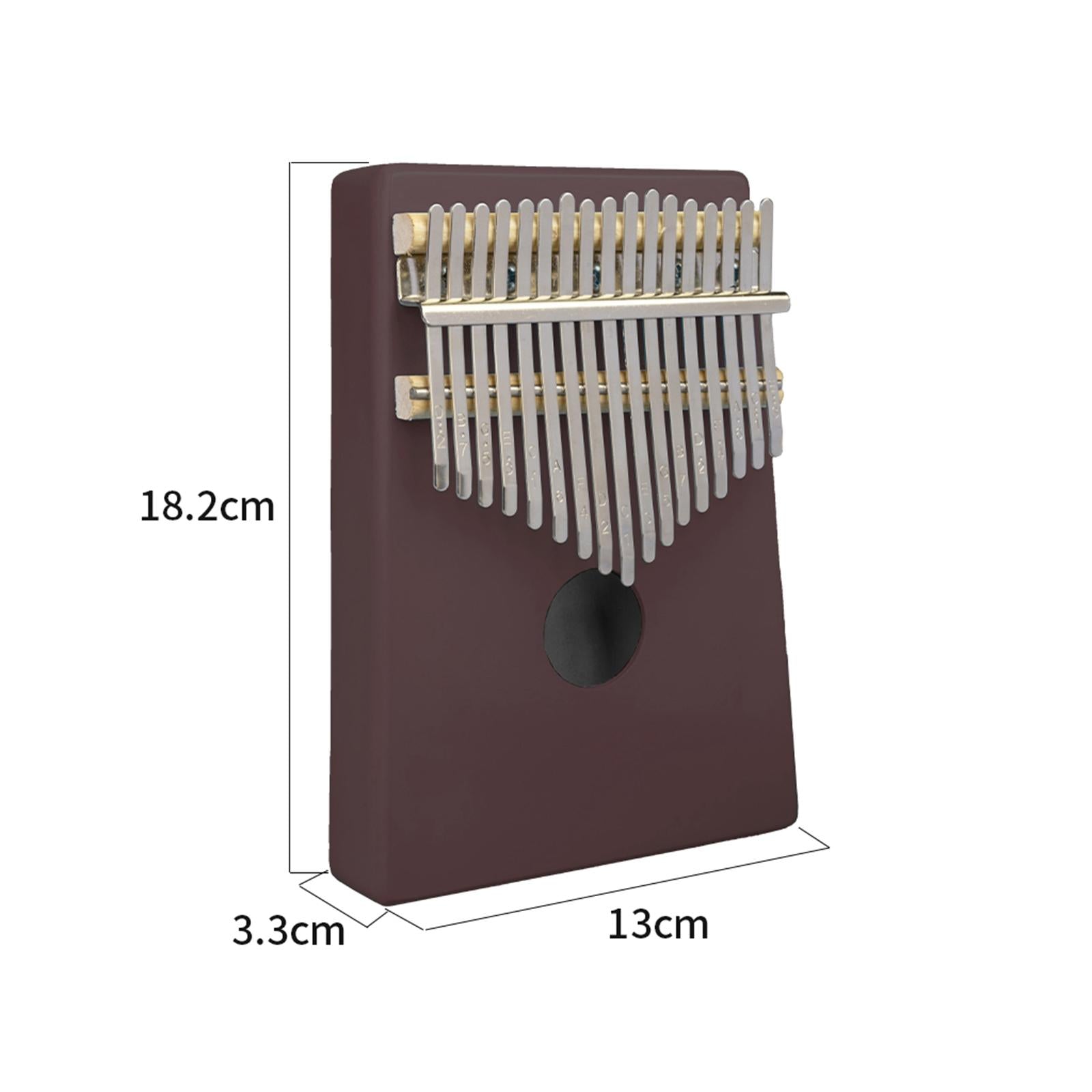 17-Key Kalimba Thumb Piano Wood African Mbira with Tuning Hammer Percussion