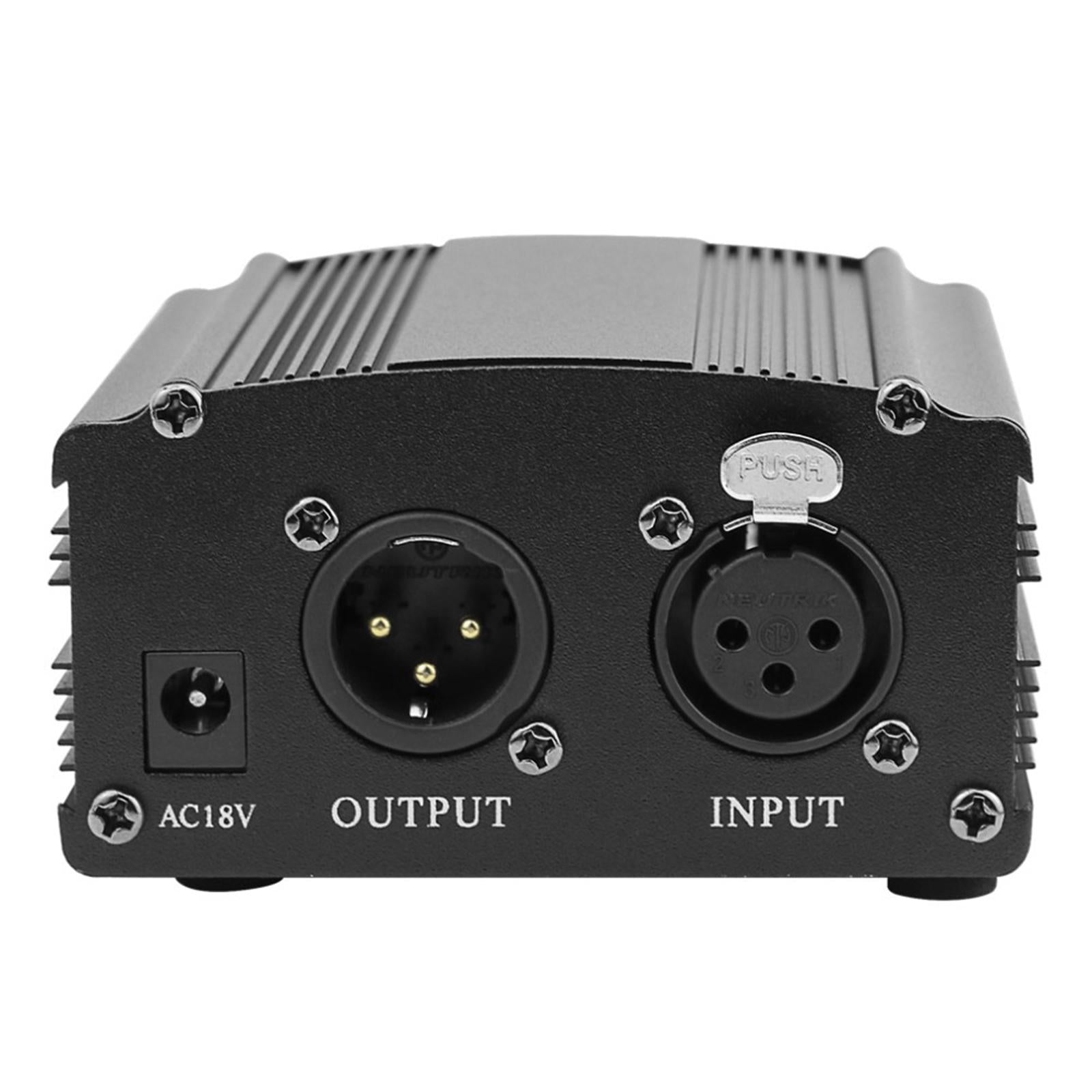 48V Phantom Power Supply XLR 3 Pin Microphone Cable for Microphone Recording