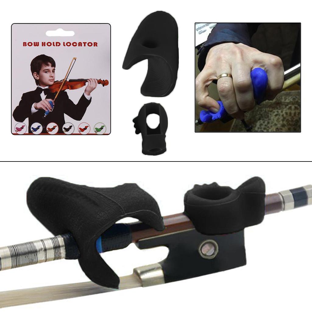 Violin Bow Grip Correcting Hold for 2/4 3/4 Violin Viola Training Black