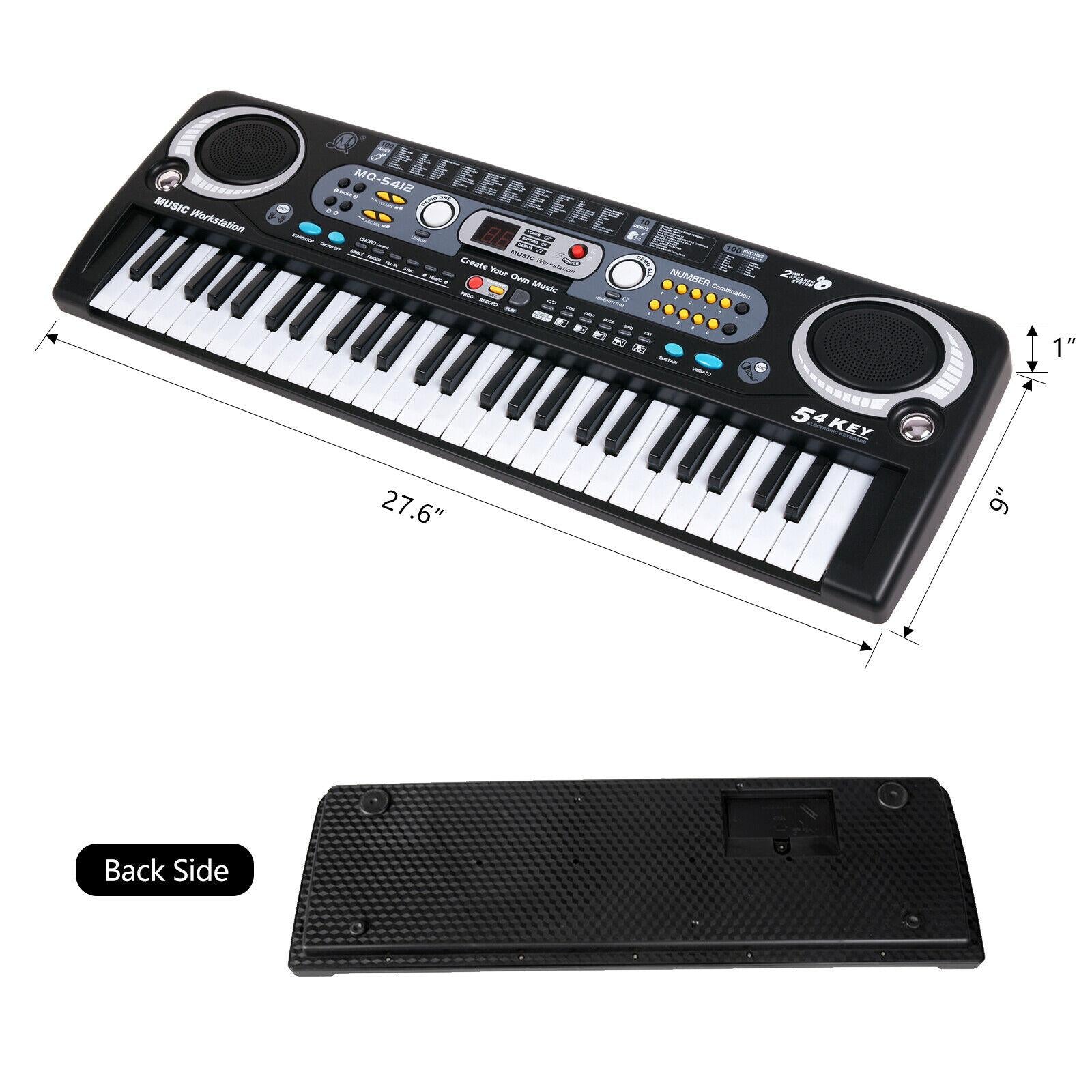 54 Key Digital Music Electronic Keyboard Key Board Electric Piano EU Plug