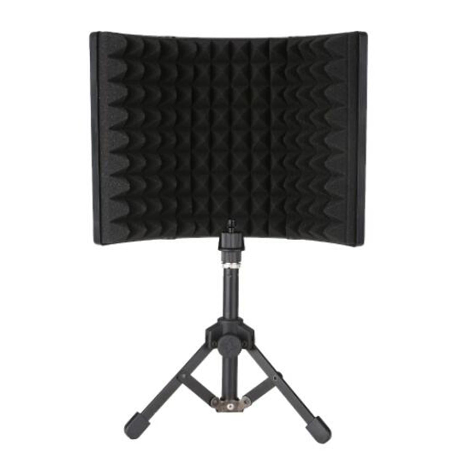 Studio Microphone Isolation Shield with Stand Filter Vocal for Condenser Mic