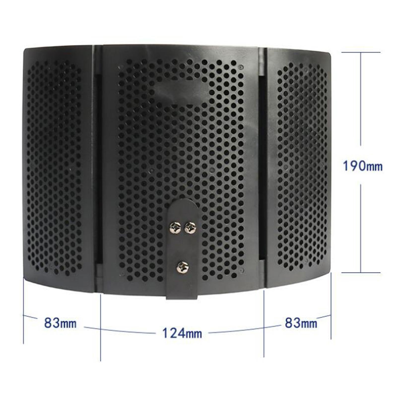 Studio Microphone Isolation Shield with Stand Filter Vocal for Condenser Mic