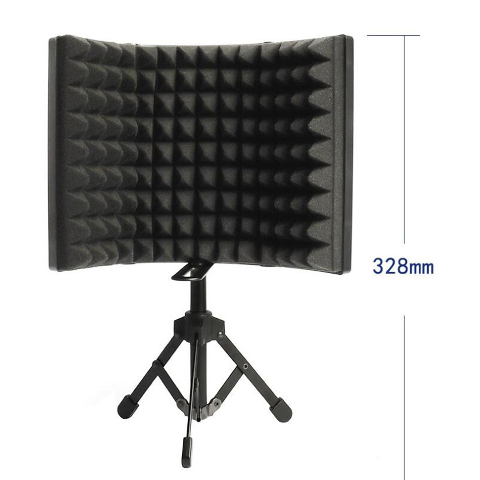 Studio Microphone Isolation Shield with Stand Filter Vocal for Condenser Mic
