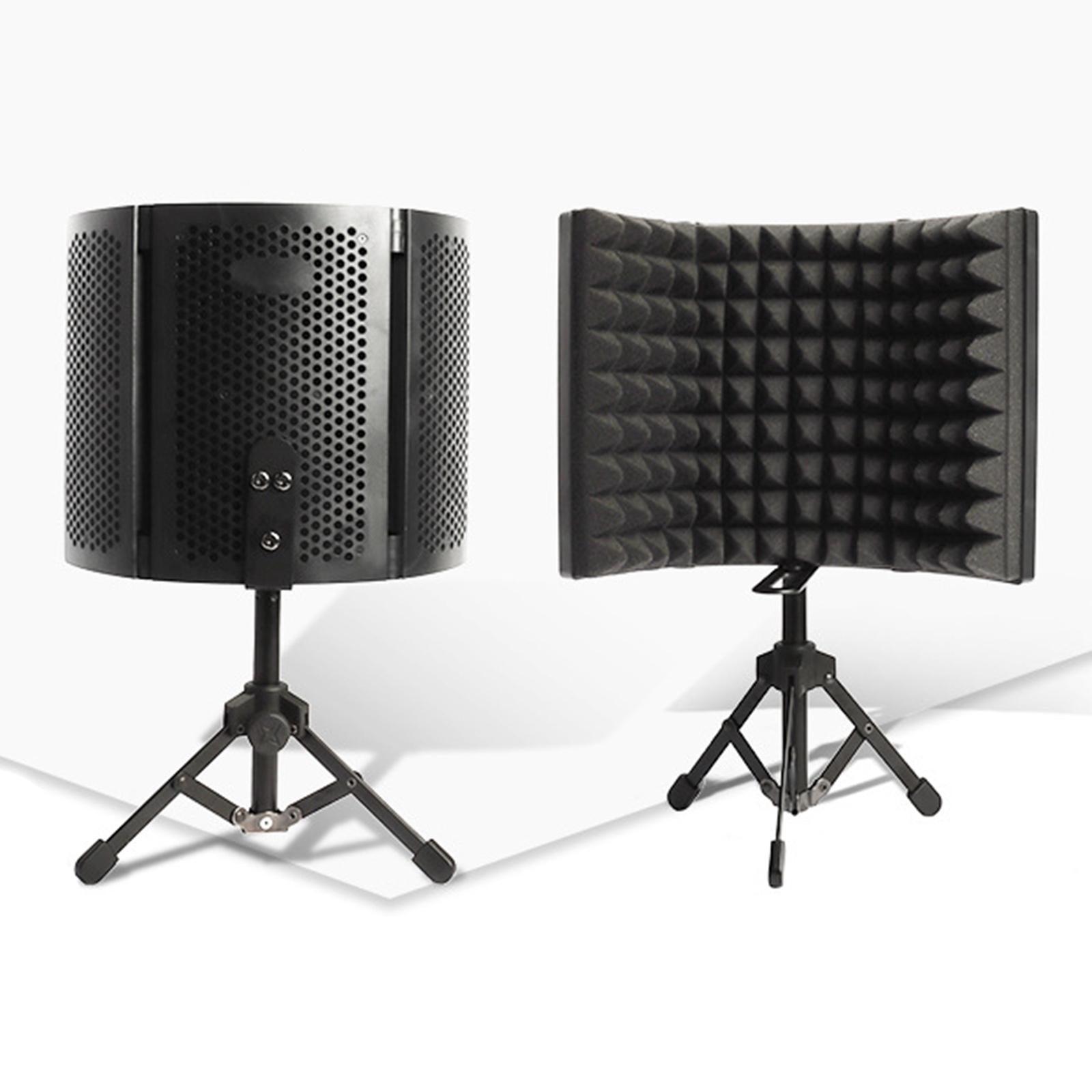 Studio Microphone Isolation Shield with Stand Filter Vocal for Condenser Mic