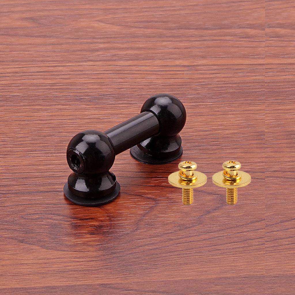 Two Side Snare Drum Lugs with Mounting Screws for Snare Drum Parts Black