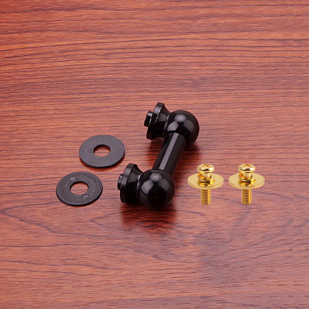 Two Side Snare Drum Lugs with Mounting Screws for Snare Drum Parts Black