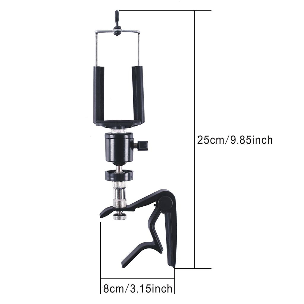 2 in 1 Guitar Phone Mount Phone Holder for Musicians Men Live Broadcast