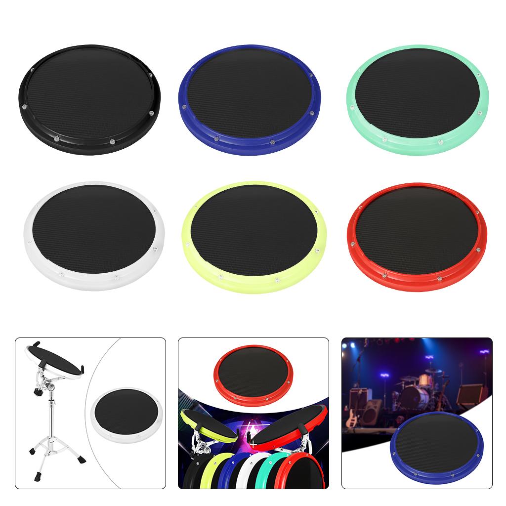 Drum Practice Pad, 12 inch Mute Instruments Accessory for Music Enthusiast white