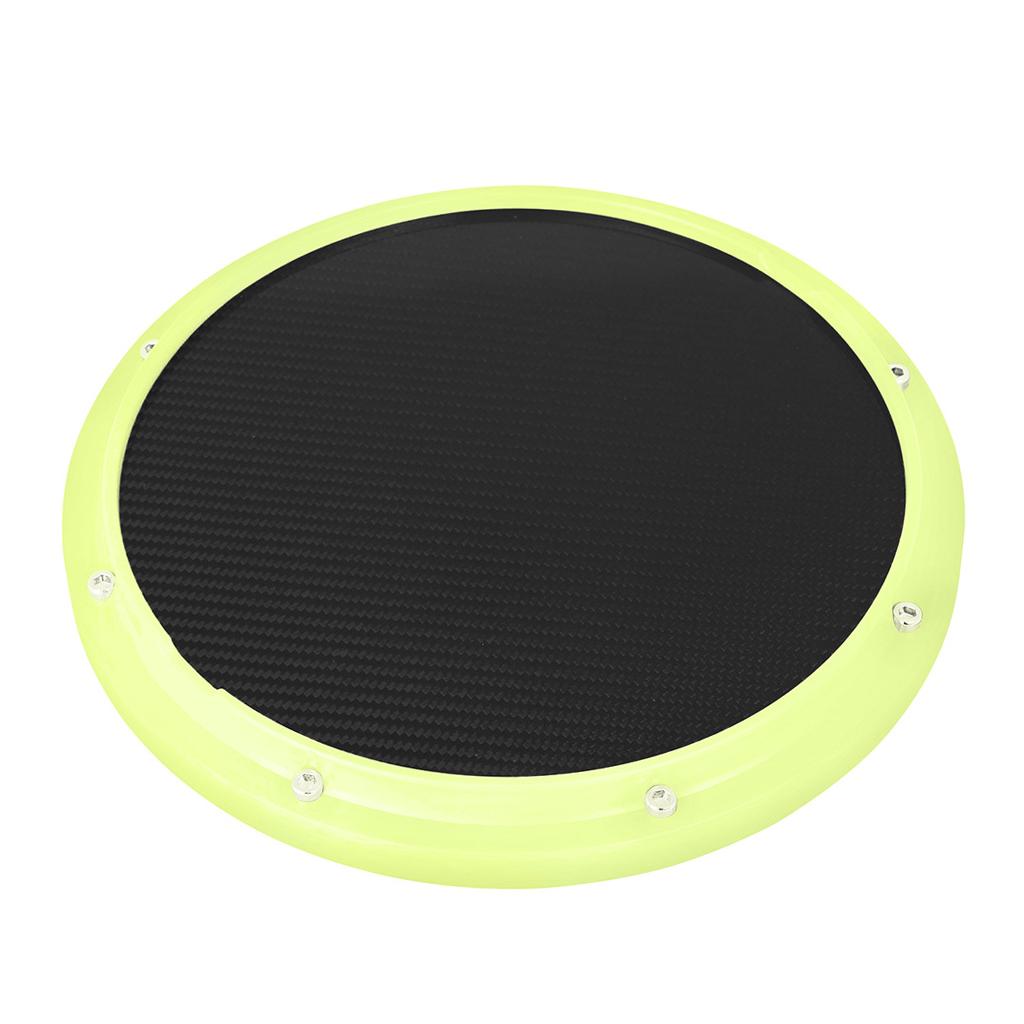 Drum Practice Pad, 12 inch Mute Instruments Accessory for Music Enthusiast yellow
