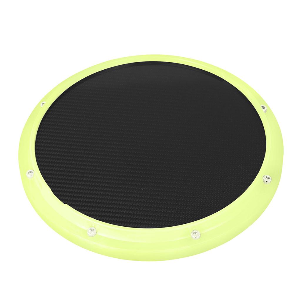 Drum Practice Pad, 12 inch Mute Instruments Accessory for Music Enthusiast yellow