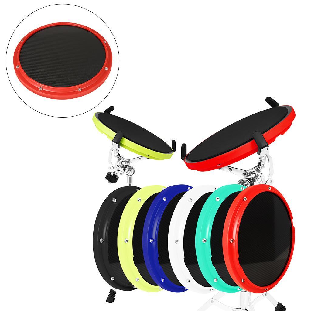Drum Practice Pad, 12 inch Mute Instruments Accessory for Music Enthusiast red