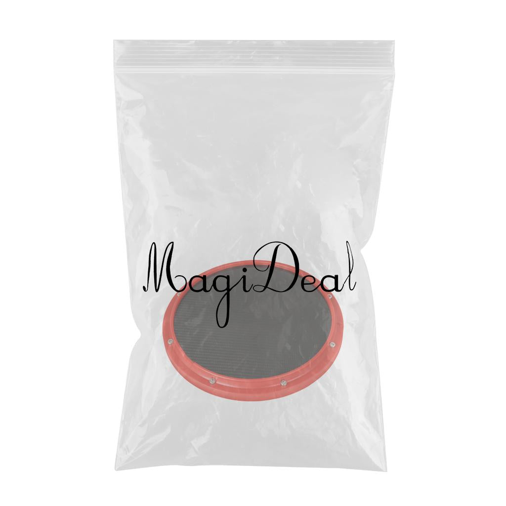 Drum Practice Pad, 12 inch Mute Instruments Accessory for Music Enthusiast red