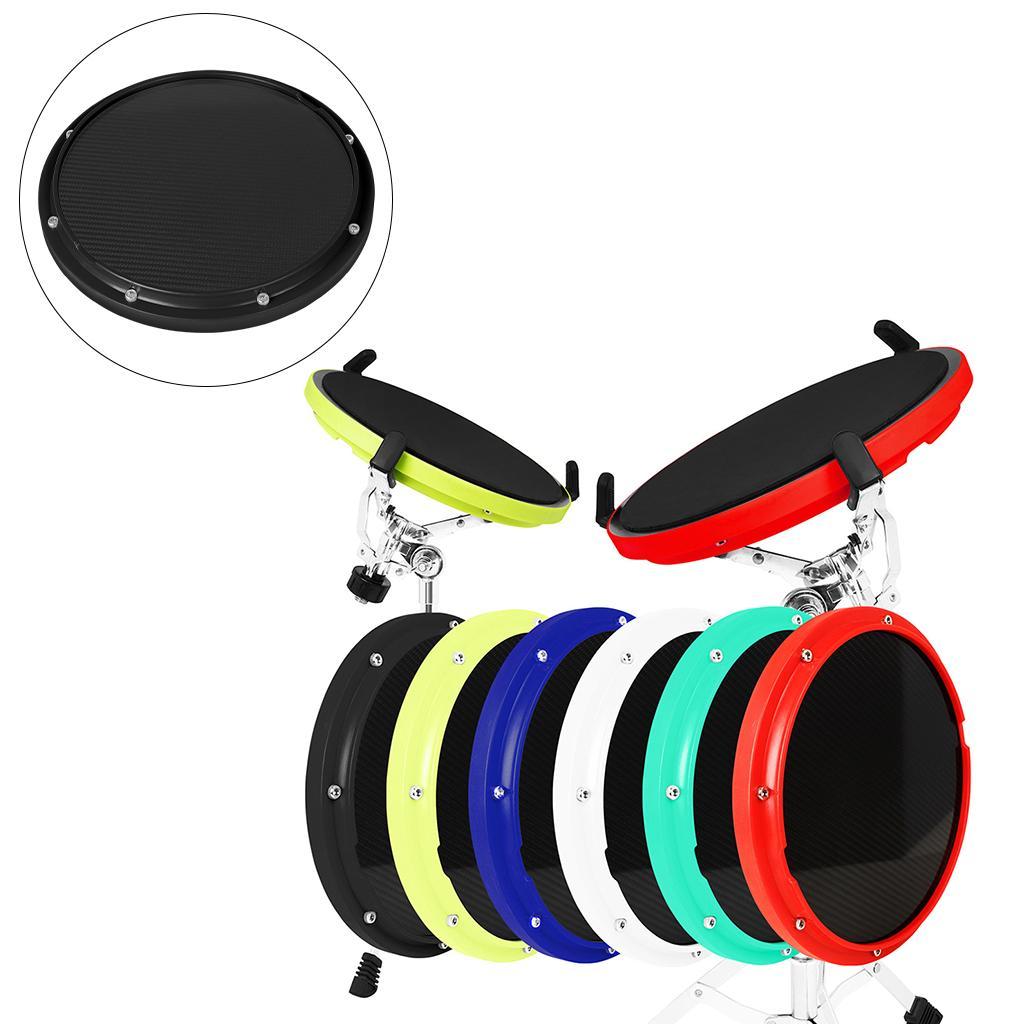 Drum Practice Pad, 12 inch Mute Instruments Accessory for Music Enthusiast black