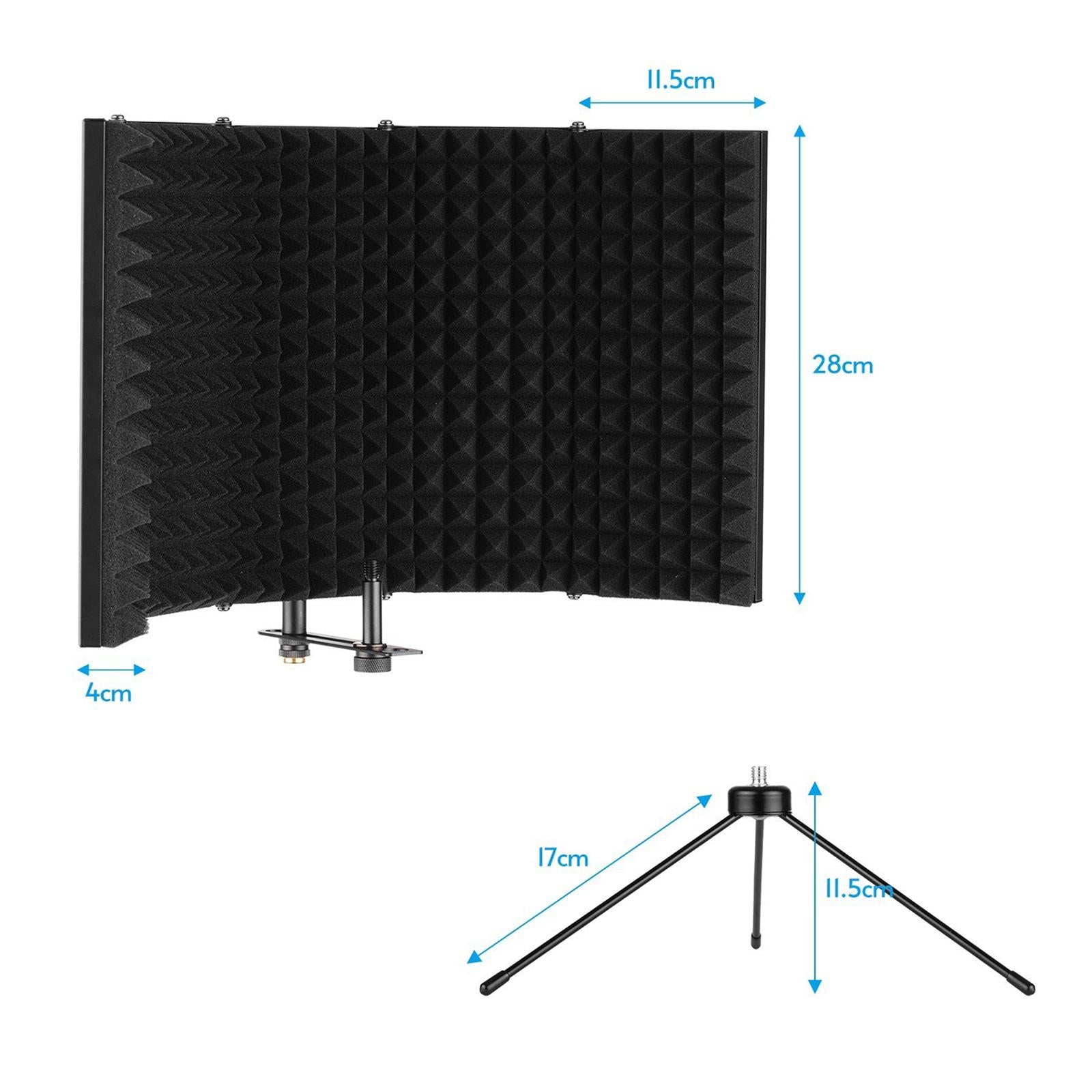 Microphone Isolation Screen Mic Sound Absorbing Foam Filter for Broadcasting