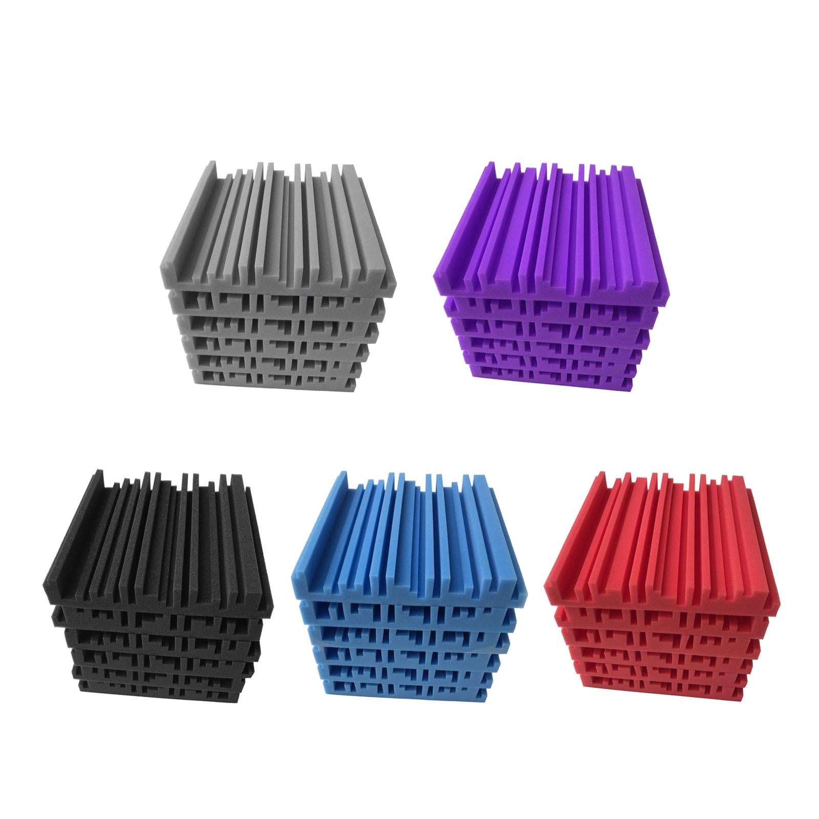 6pcs 30X30X5CM Soundproofing Acoustic Foam Noise Sound-Absorbing Black