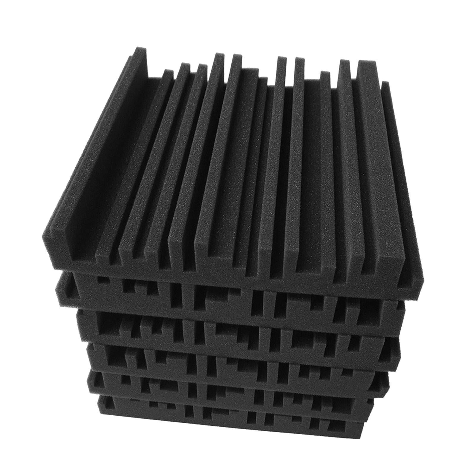 6pcs 30X30X5CM Soundproofing Acoustic Foam Noise Sound-Absorbing Black