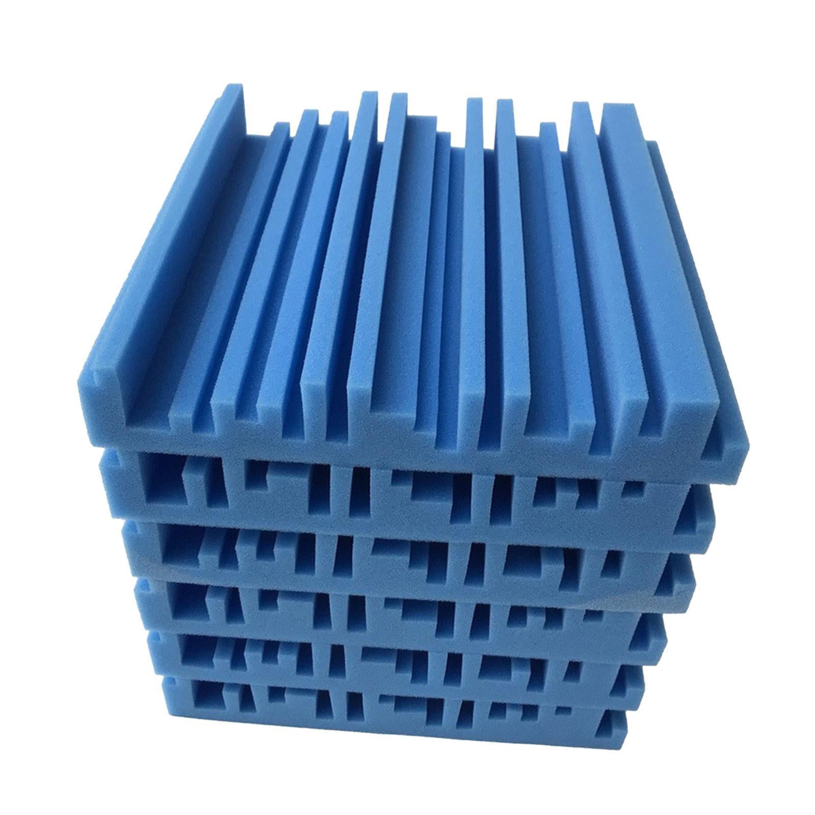 6pcs 30X30X5CM Soundproofing Acoustic Foam Noise Sound-Absorbing Deep Blue