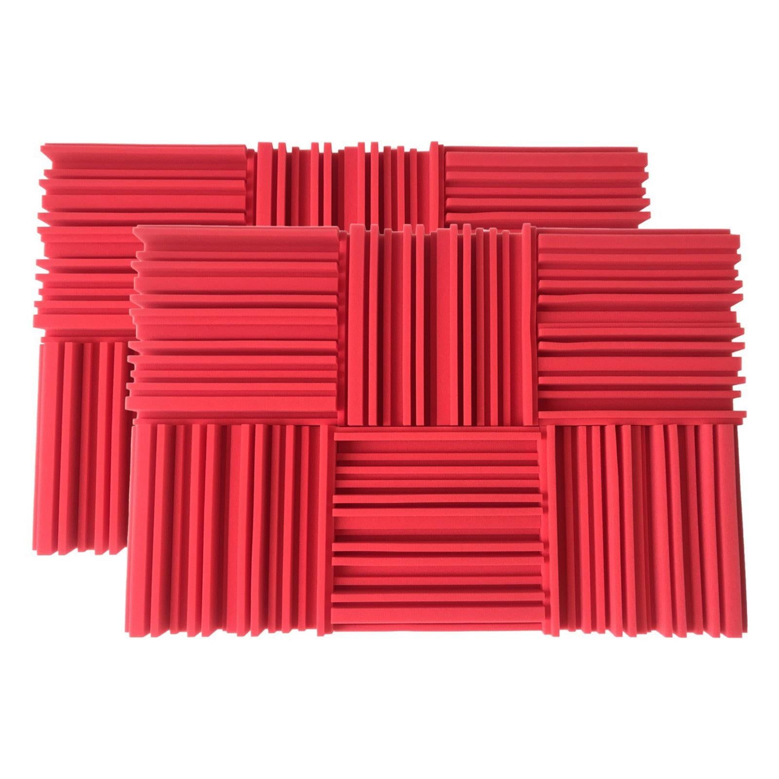 6pcs 30X30X5CM Soundproofing Acoustic Foam Noise Sound-Absorbing Red