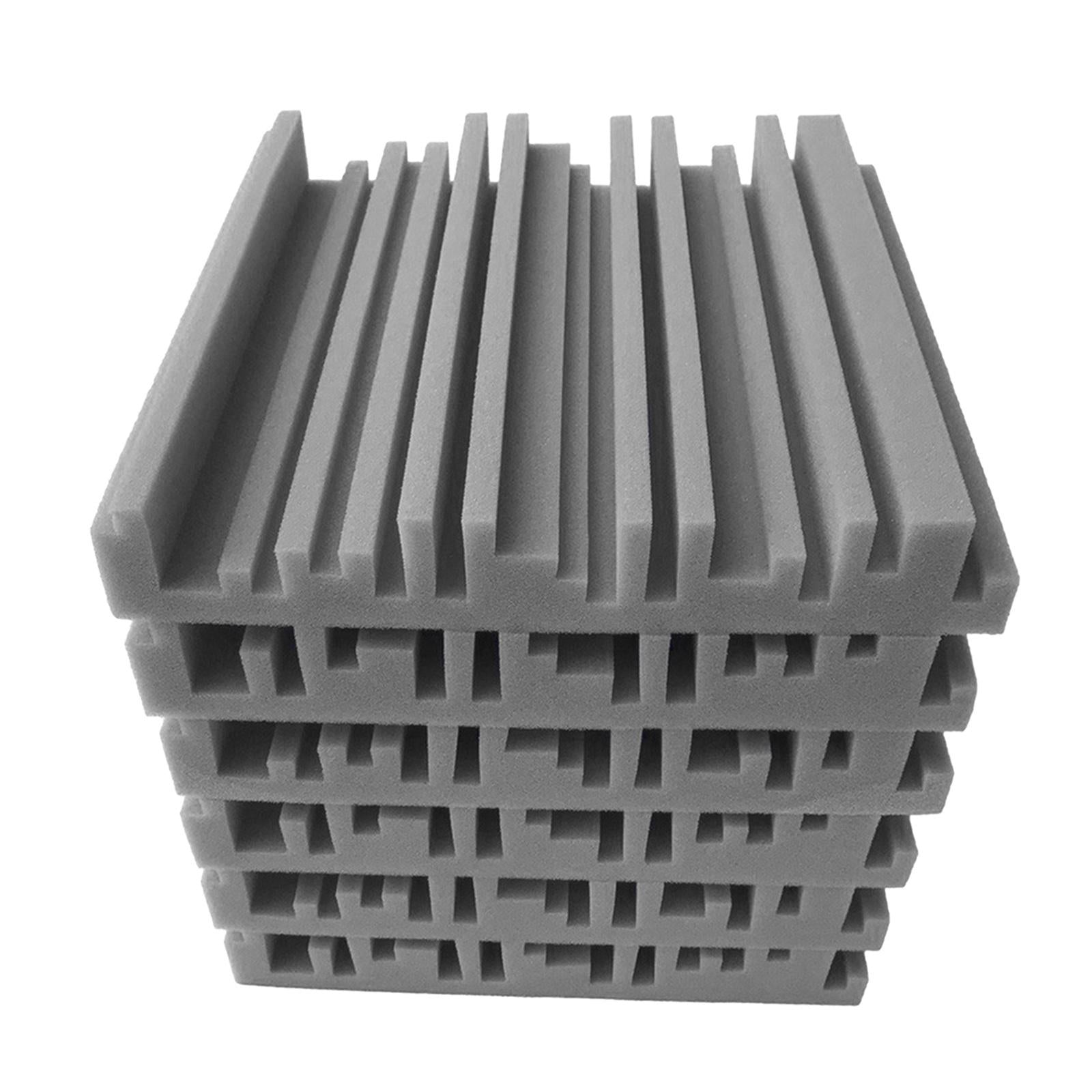 6pcs 30X30X5CM Soundproofing Acoustic Foam Noise Sound-Absorbing Grey