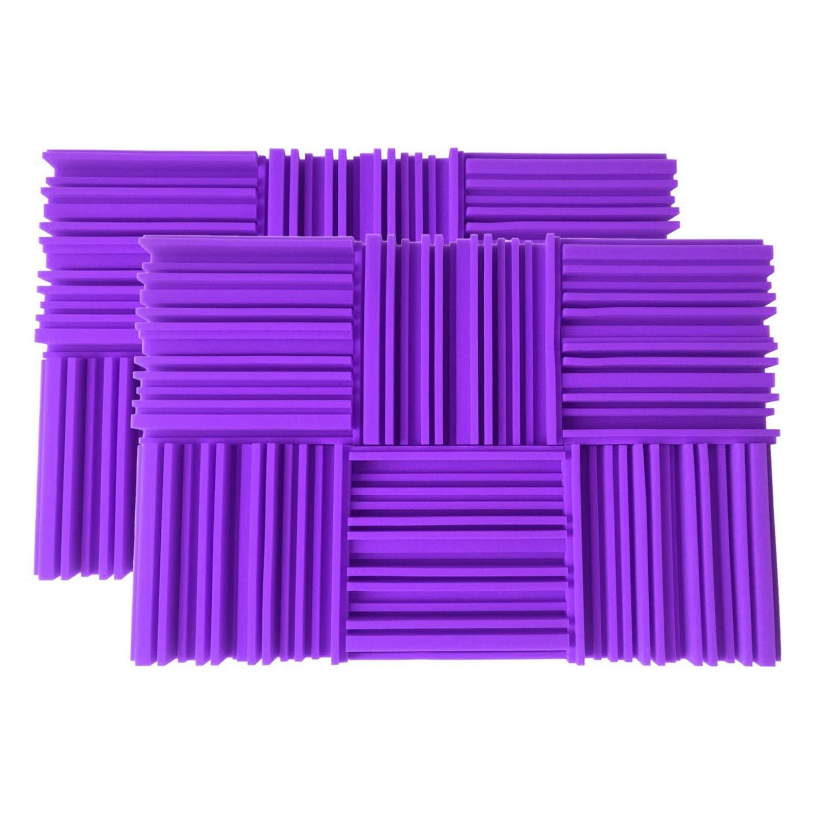 6pcs 30X30X5CM Soundproofing Acoustic Foam Noise Sound-Absorbing Purple