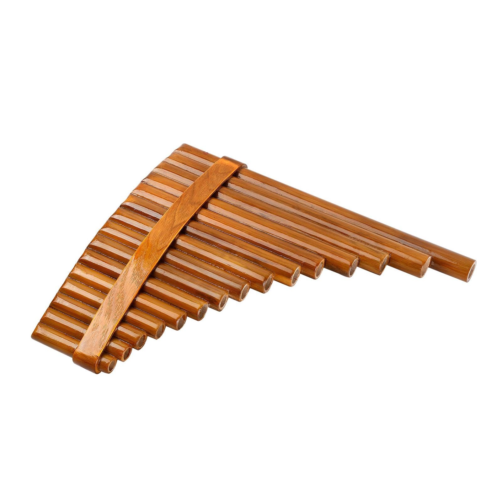 1Set Bamboo Pan Pipe Flute Woodwind G Key Instrument for Beginner Left-Hand