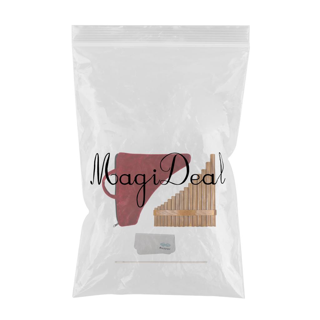 1Set Bamboo Pan Pipe Flute Woodwind G Key Instrument for Beginner Right-Hand