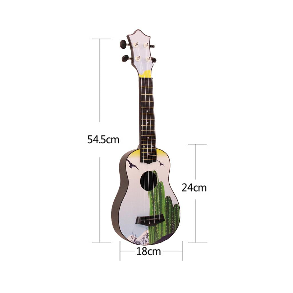 21inch 4Strings Ukulele Small Guitar for Kids Beginners Cactus