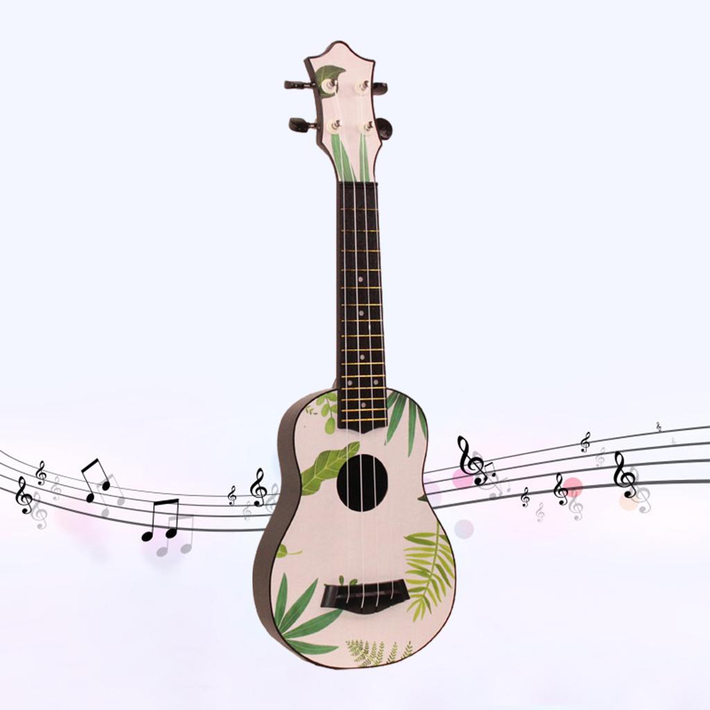 21inch 4Strings Ukulele Small Guitar for Kids Beginners Leaves