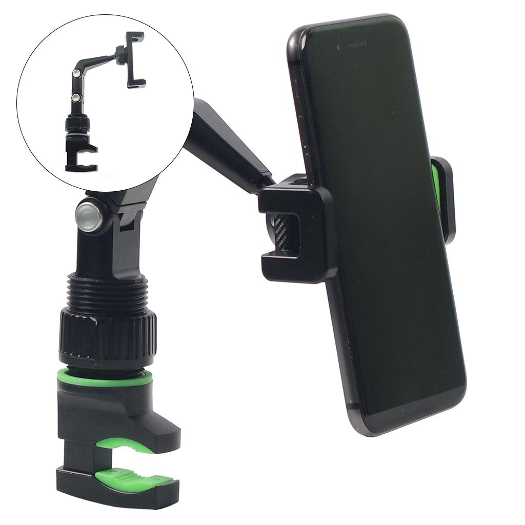 Guitar Phone Holder Mic Stand Mount for Guitar Lessons Tutorials Black Gray