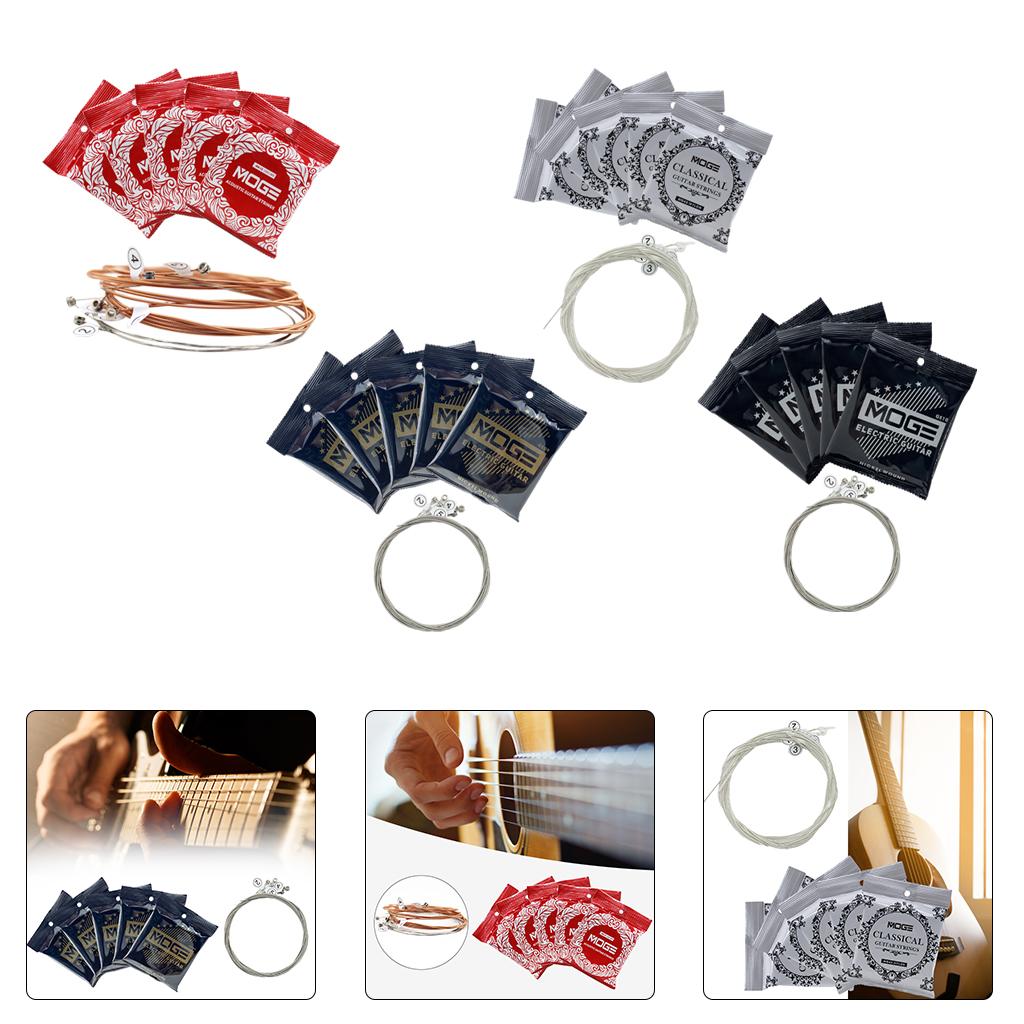 Electric Guitar Strings Wearable Sound Quality for Beginners Kids Adults GE09