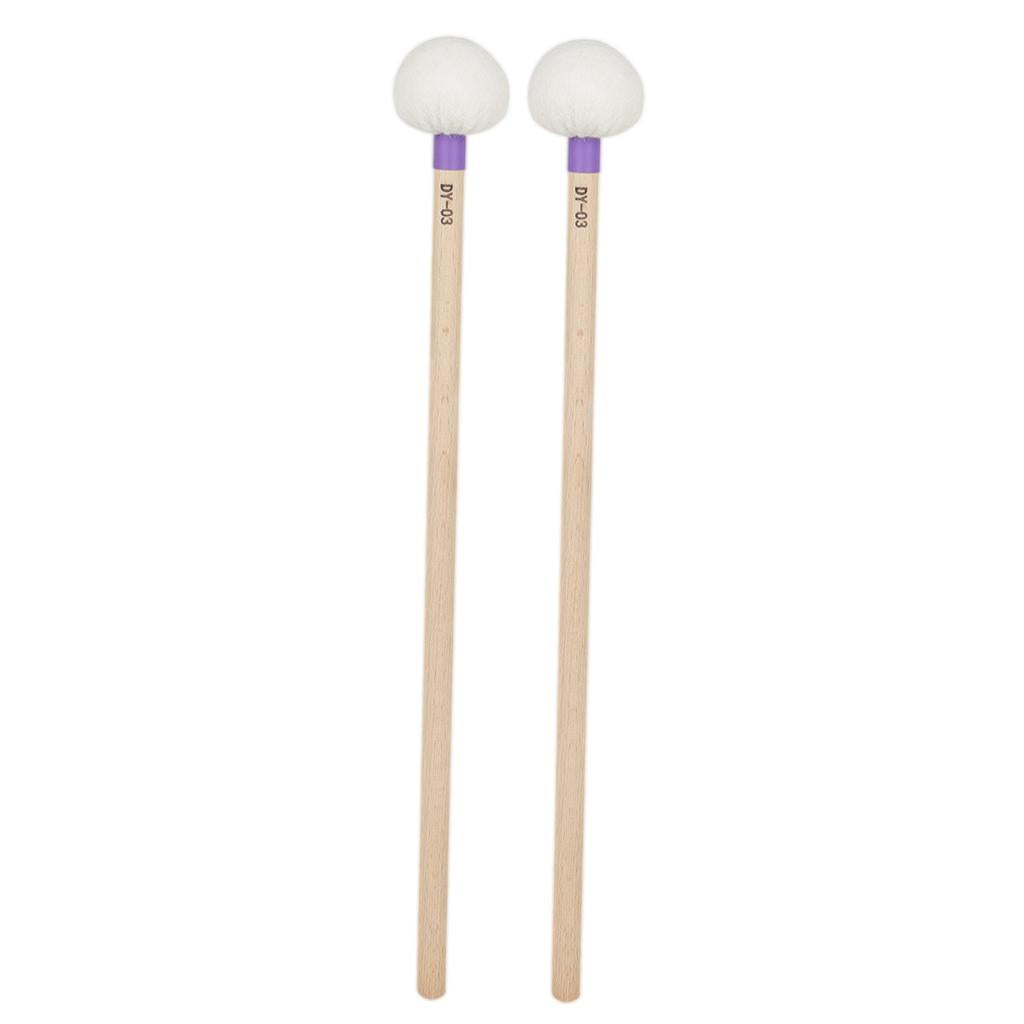 2 Pieces Percussion Mallet Sticks for Bells Instrument Parts Accessories Purple