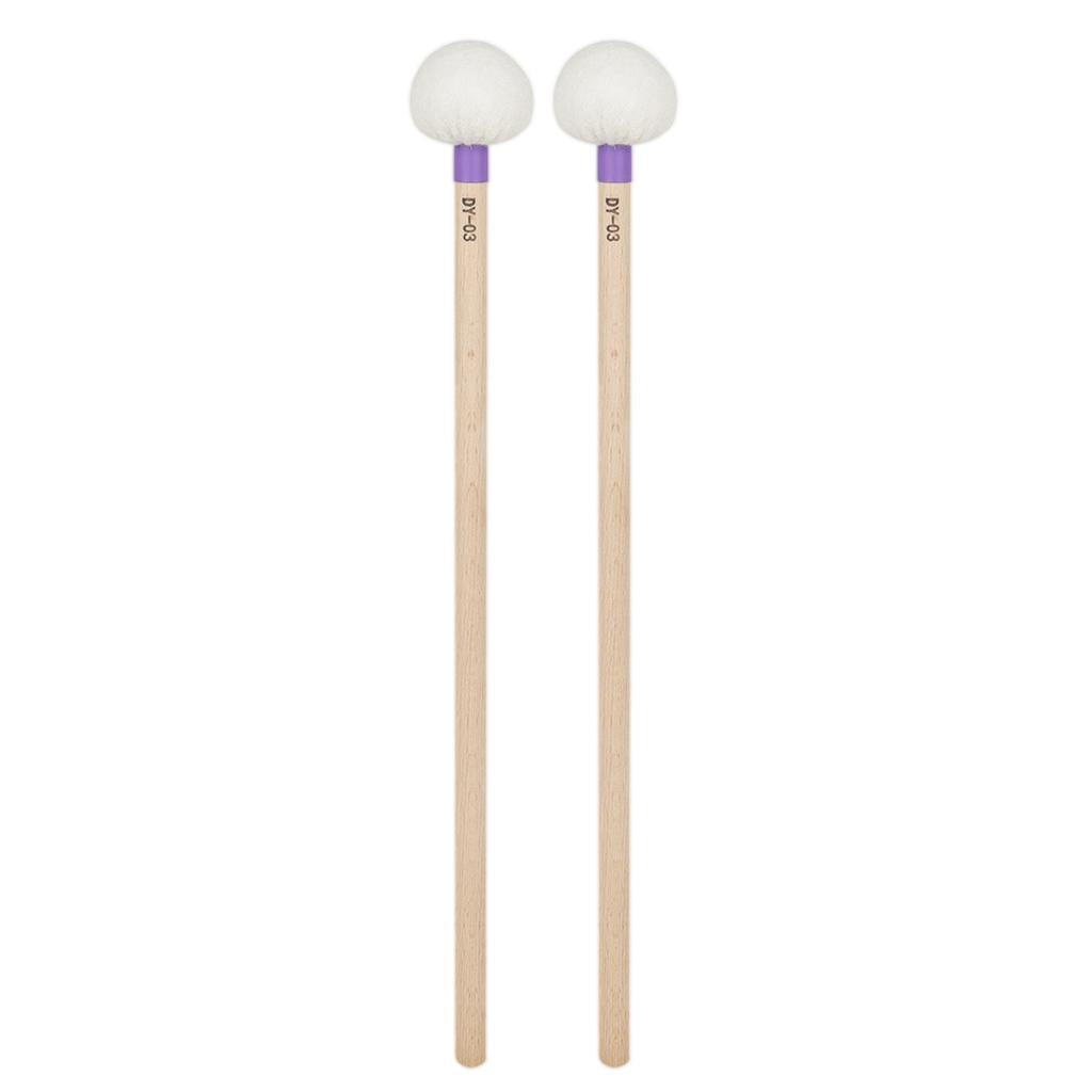 2 Pieces Percussion Mallet Sticks for Bells Instrument Parts Accessories Purple