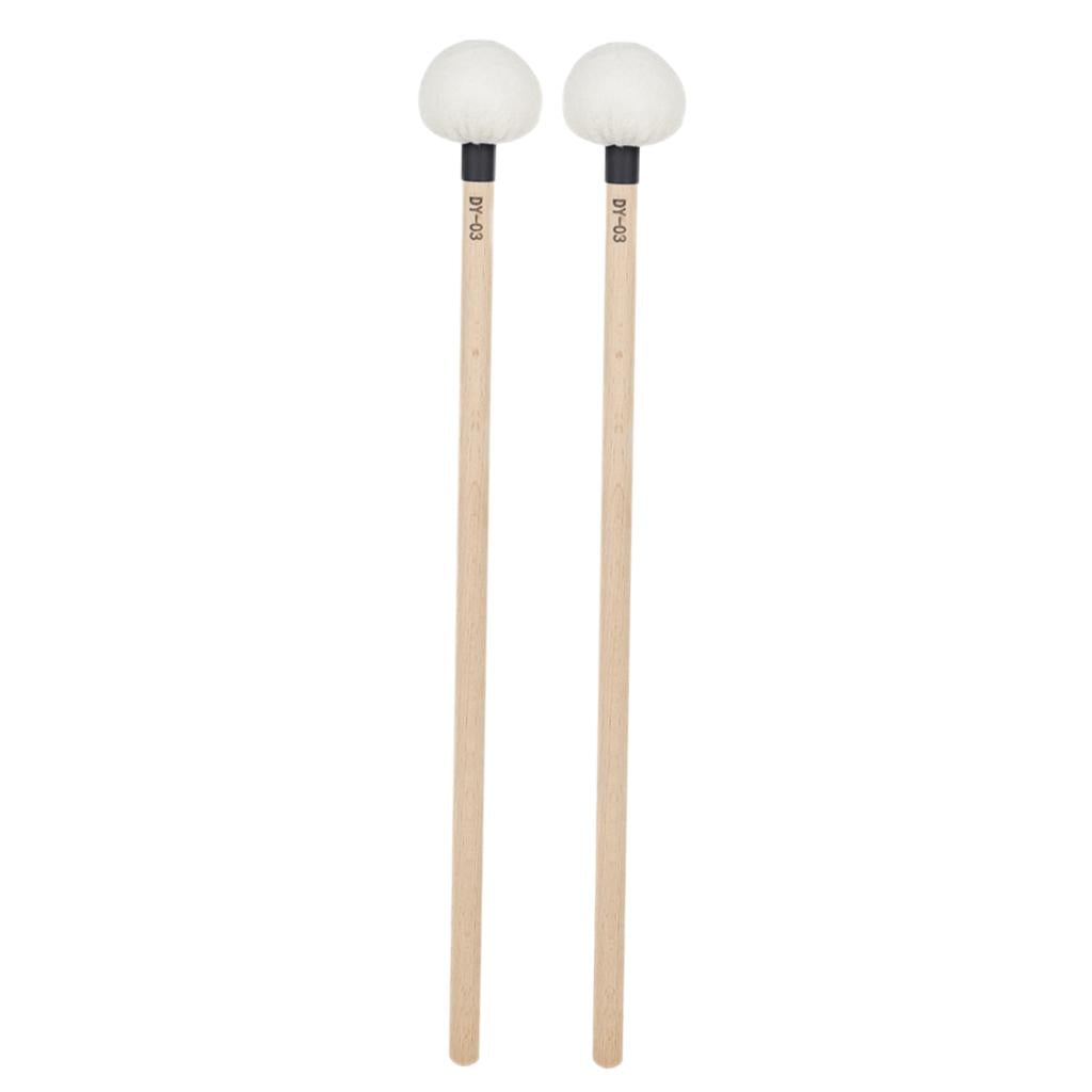 2 Pieces Percussion Mallet Sticks for Bells Instrument Parts Accessories Black